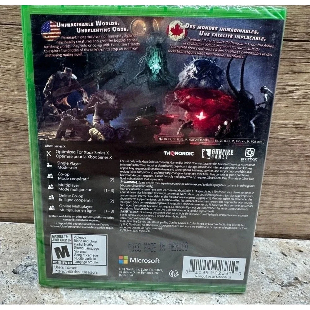 Remnant II 2 Xbox Series X New Sealed Action RPG Gunfire‎ Games Gearbox 2023